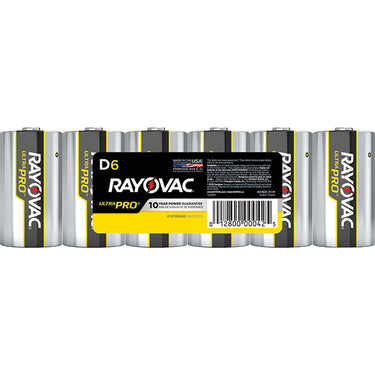 Rayovac® Ultra Pro™ D Alkaline Batteries, Shrink Wrapped, 6/Pkg